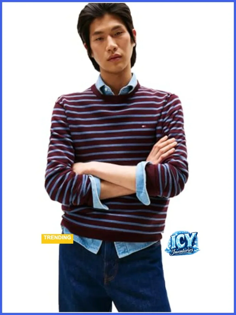 Men's 100% Cotton Solid Crewneck Sweater Pullover Lightweight